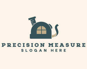 Tape Measure Construction Repair logo design