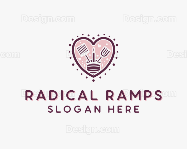 Heart Pastry Baking Logo