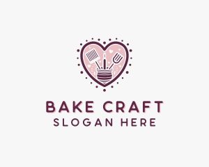 Heart Pastry Baking logo design