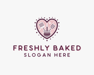 Heart Pastry Baking logo design