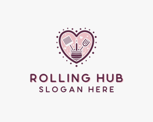 Heart Pastry Baking logo design