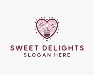 Heart Pastry Baking logo design