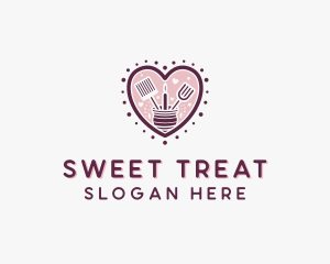 Heart Pastry Baking logo design