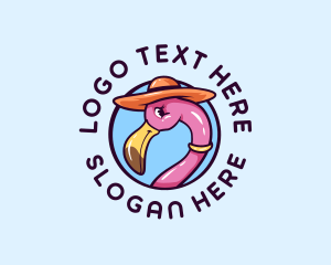 Flamingo Bird Hat  logo