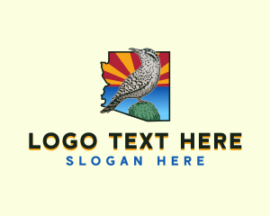 Arizona Cactus Wren Bird logo