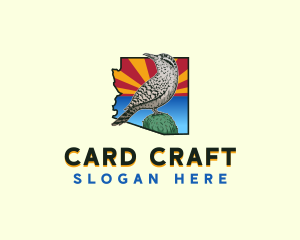 Arizona Cactus Wren Bird Logo