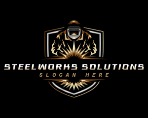 Welder Contractor Maintenance logo design