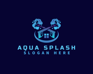 Wave Splash Pressure Wash logo design