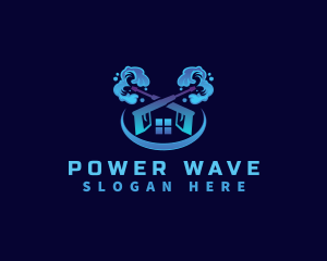 Wave Splash Pressure Wash logo design