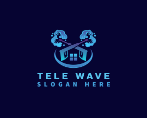 Wave Splash Pressure Wash logo design