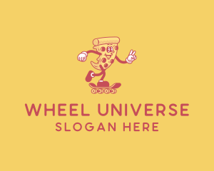 Retro Skating Pizza logo