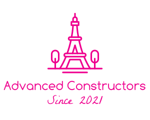 Eiffel Tower Landmark  logo design