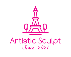 Eiffel Tower Landmark  logo design