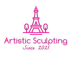 Eiffel Tower Landmark  logo design