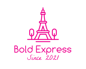 Eiffel Tower Landmark  logo design