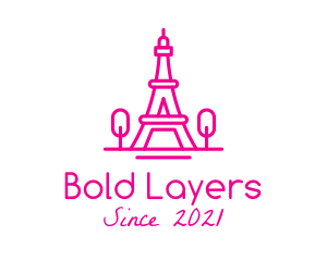 Eiffel Tower Landmark  logo design