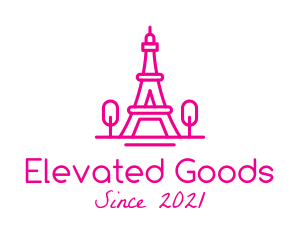 Eiffel Tower Landmark  logo design