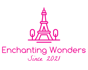 Eiffel Tower Landmark  logo design