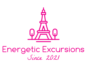 Eiffel Tower Landmark  logo design