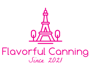 Eiffel Tower Landmark  logo design