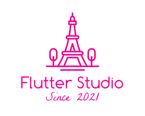 Eiffel Tower Landmark  logo design