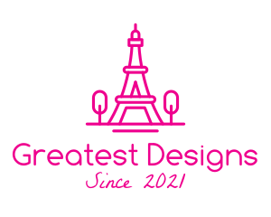 Eiffel Tower Landmark  logo design