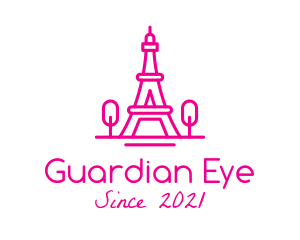 Eiffel Tower Landmark  logo design