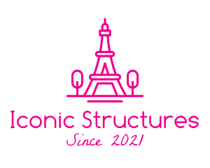 Eiffel Tower Landmark  logo design