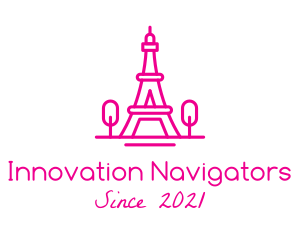 Eiffel Tower Landmark  logo design