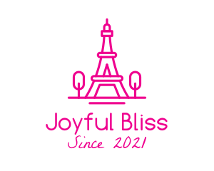 Eiffel Tower Landmark  logo design