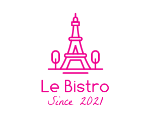 Eiffel Tower Landmark  logo design