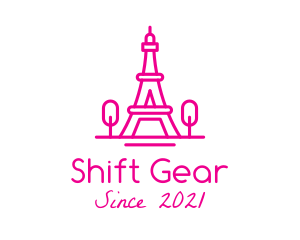 Eiffel Tower Landmark  logo design