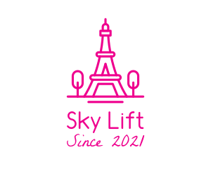 Eiffel Tower Landmark  logo design