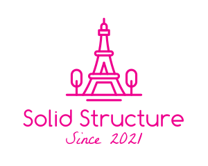 Eiffel Tower Landmark  logo design