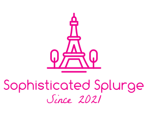 Eiffel Tower Landmark  logo design