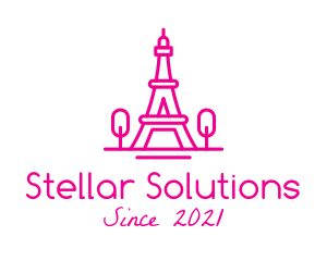 Eiffel Tower Landmark  logo design