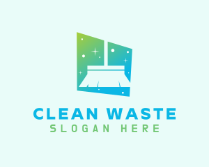 Clean Broom Housekeeper logo design