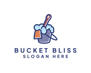 Cleaning Bucket Janitorial logo design