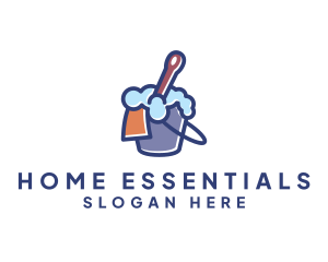 Cleaning Bucket Janitorial logo design