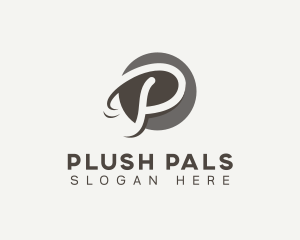 Cursive Startup Letter P logo design