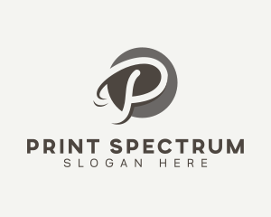 Cursive Startup Letter P logo design