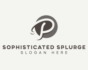 Cursive Startup Letter P logo design