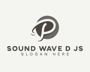 Cursive Startup Letter P logo design