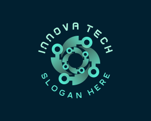 Software Tech Circuit logo design