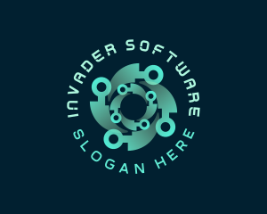 Software Tech Circuit logo design