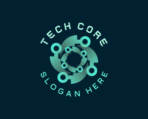 Software Tech Circuit logo design