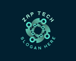 Software Tech Circuit logo design