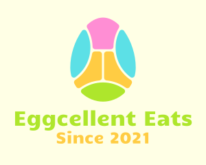 Mosaic Easter Egg logo design