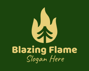 Nature Tree Flame  logo design