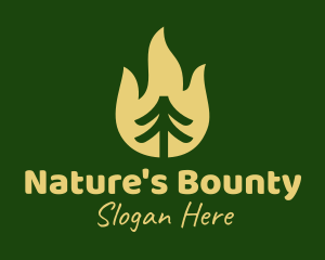 Nature Tree Flame  logo design